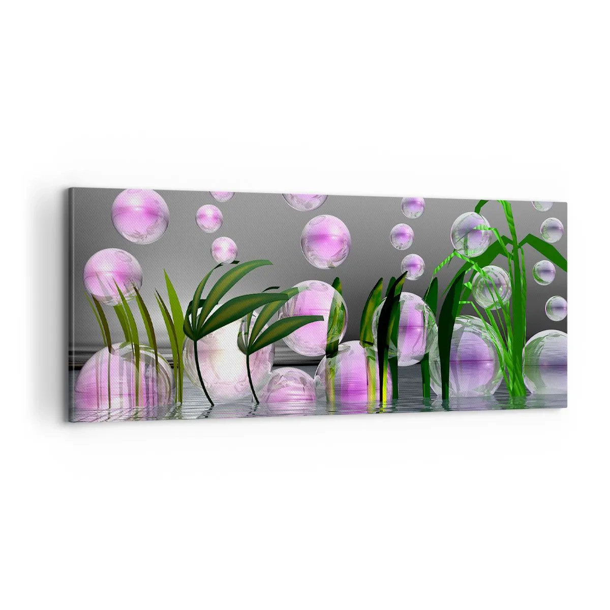 Obraz na plátne - Reflexná kompozícia ľahkosti a života - 100x40 cm