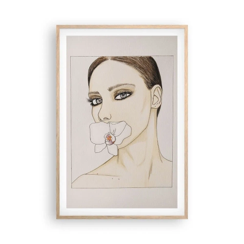 Plagát v ráme zo svetlého duba - Symbol elegancie a krásy - 61x91 cm