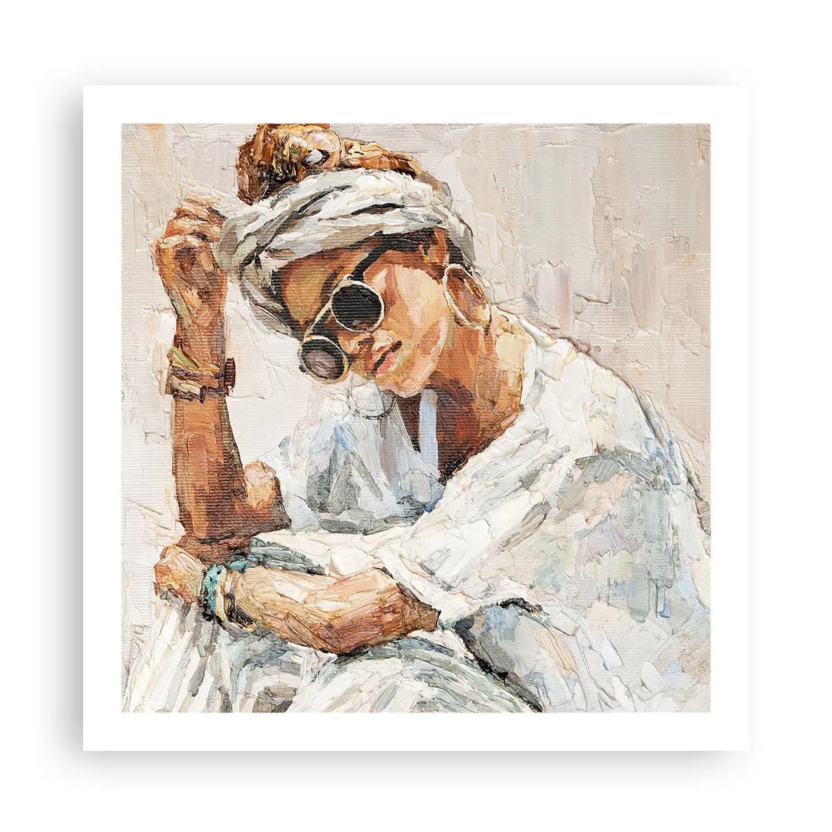 Plagát - Portrét v plnom slnku - 60x60 cm