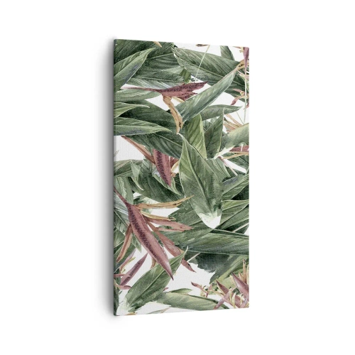 Obraz na plátne - Smaragdovo-ľaliové húštie - 55x100 cm