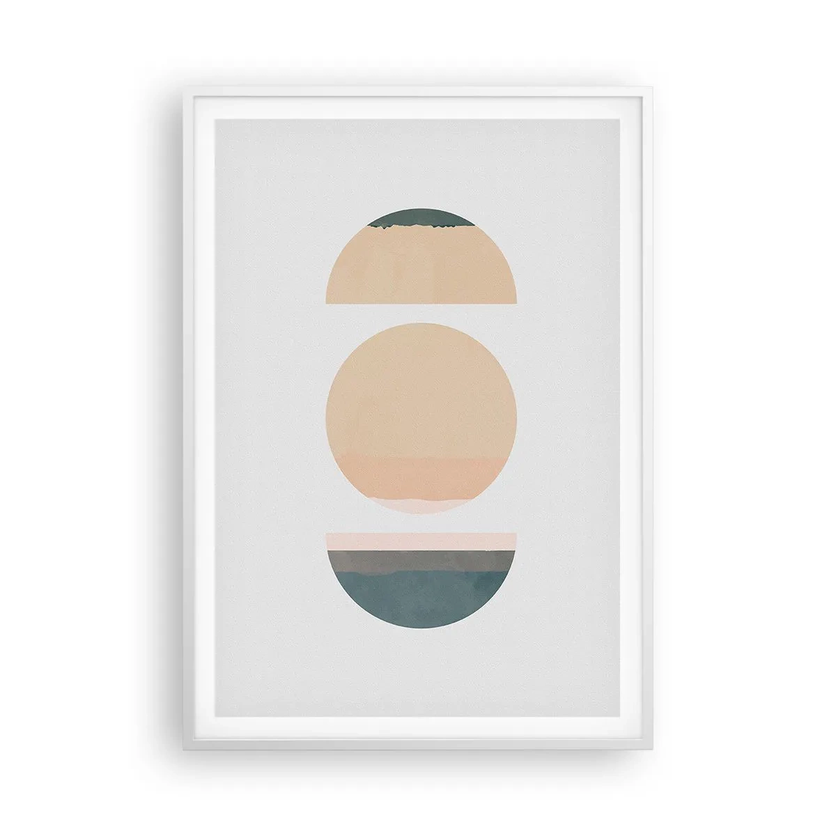 Plagát v bielom ráme - Kruh za kruhom - 70x100 cm