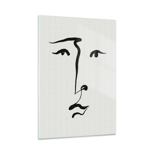 Obraz na skle - Jednoduchý portrét - 50x70 cm
