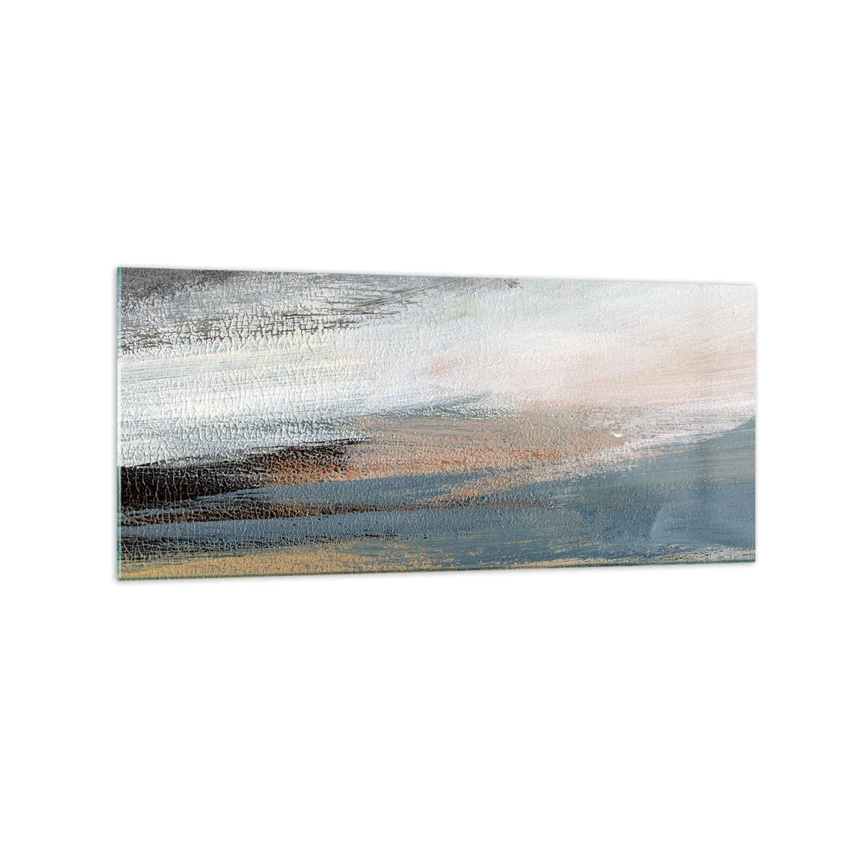 Obraz na skle - Abstrakcia: severná krajina - 120x50 cm