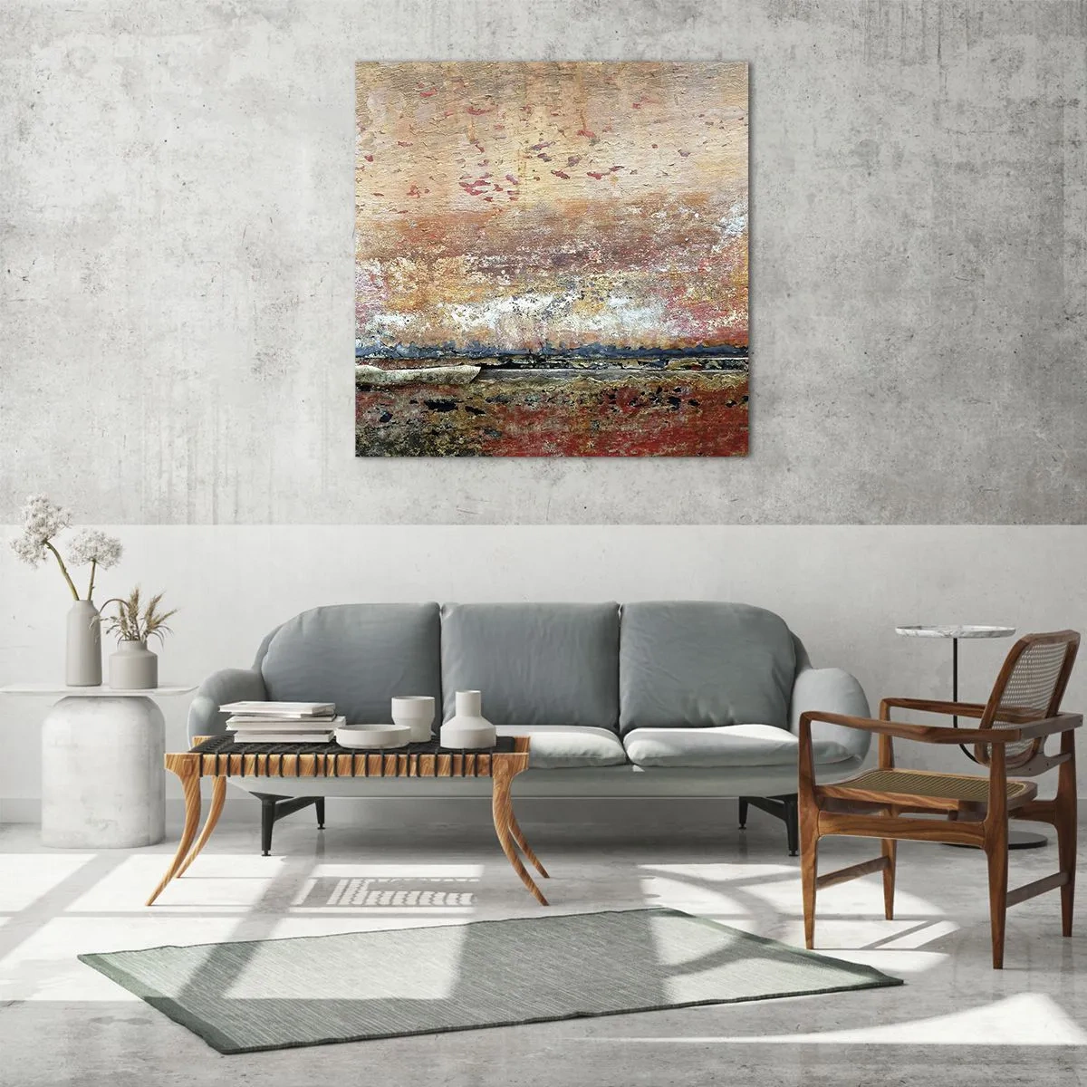 Obraz na skle - Možno je to more - 70x70 cm