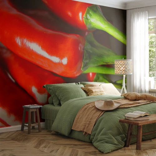 Samolepiaca Fototapeta Deluxe Sticker - Šťavnaté, lesklé, hladké - Gastronómia, Pepper, Zelenina - 100x70 cm