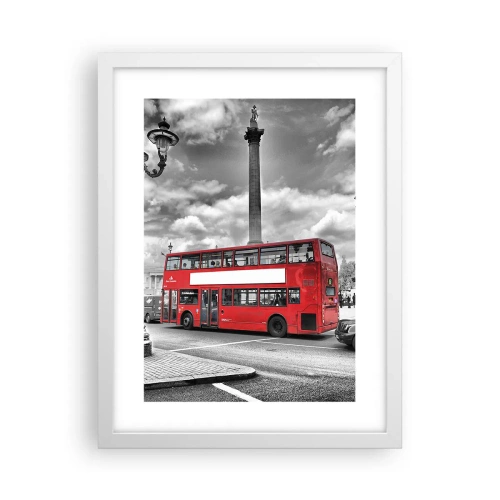 Plagát v bielom ráme - Skutočný krvný obeh mesta - 30x40 cm