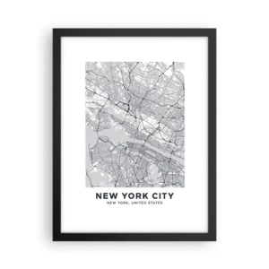 Plagát v čiernom ráme - Anatómia metropoly - 30x40 cm