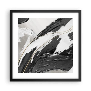 Plagát v čiernom ráme - Veľkorysá abstrakcia - 40x40 cm