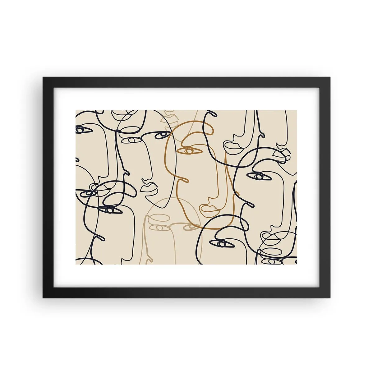 Plagát v čiernom ráme - Portrét znásobený - 40x30 cm