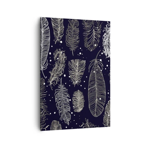 Obraz na plátne - Čipka s perím - 70x100 cm