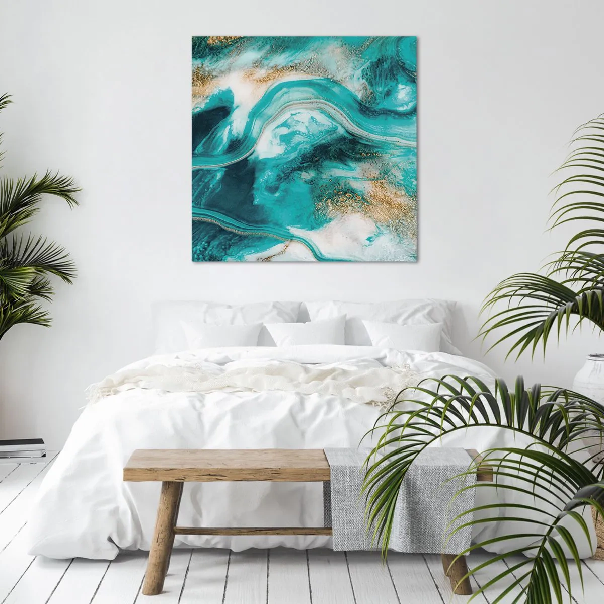 Obraz na plátne - Rieka zlata - 60x60 cm