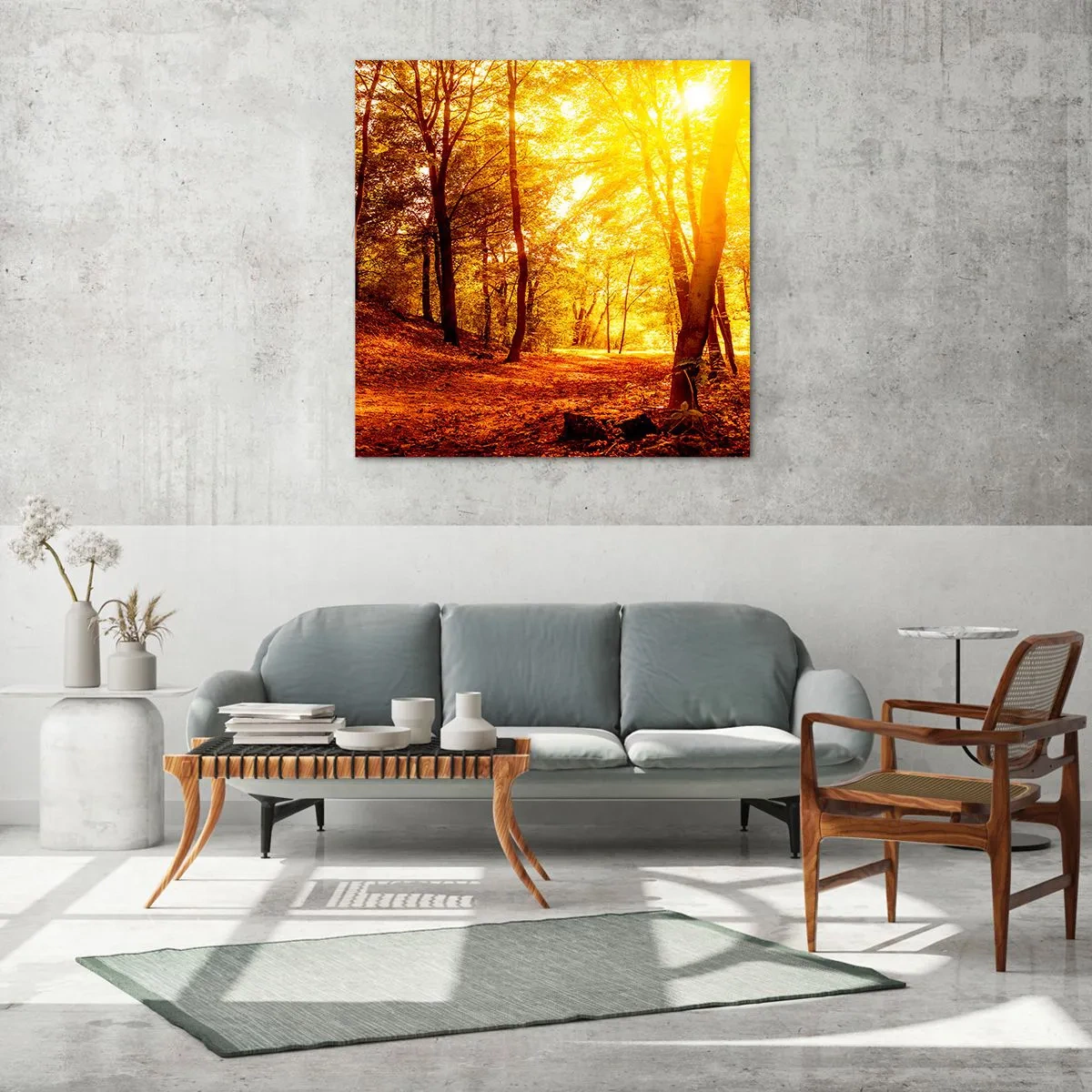 Obraz na skle - K zlatej čistinke - 40x40 cm