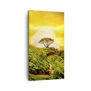 Obraz na plátne - Kľukatým chodníkom, zeleným úbočím - 45x80 cm