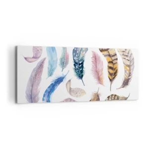 Obraz na plátne - Ľahké, strakaté a viacfarebné - 100x40 cm