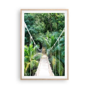 Plagát v ráme zo svetlého duba - Welcome to the jungle! - 61x91 cm