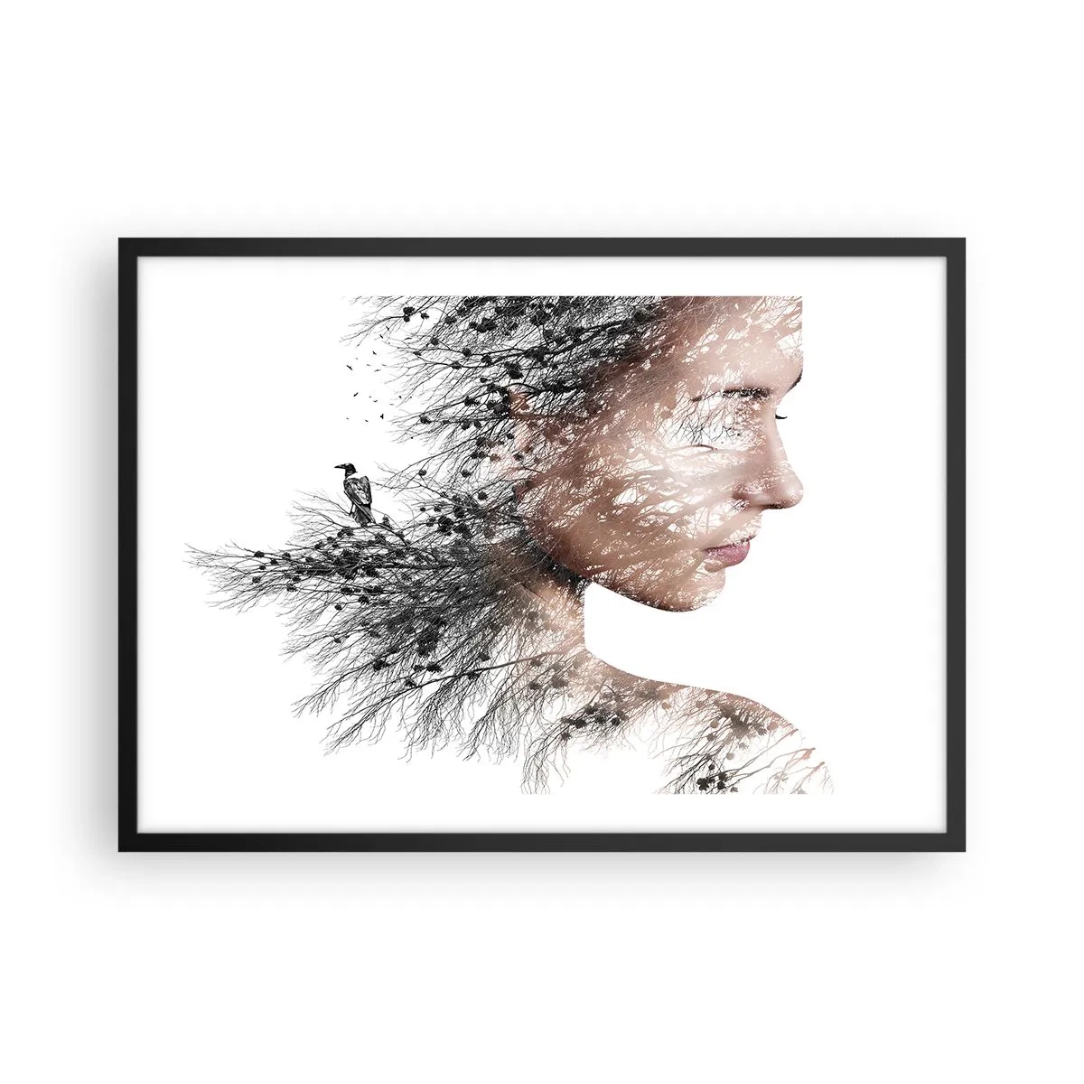 Plagát v čiernom ráme - Duch lesa - 70x50 cm