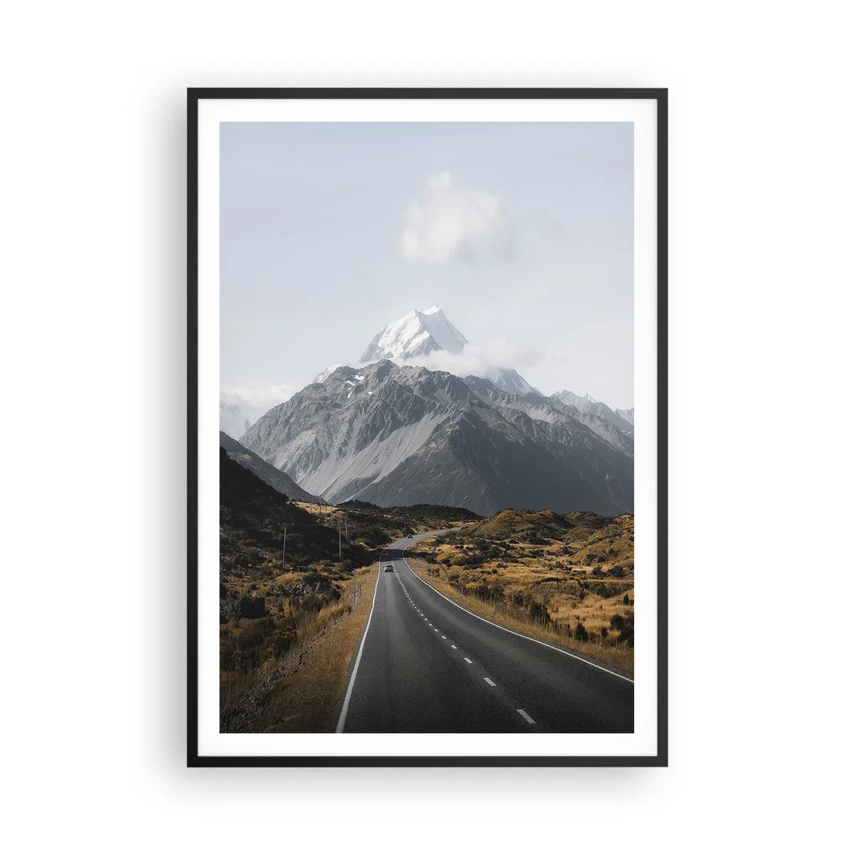 Plagát v čiernom ráme - Cesta do srdca hôr - 70x100 cm