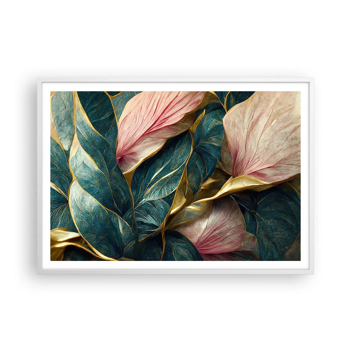 Plagát v bielom ráme - Prirodzená elegancia a štýl - 100x70 cm