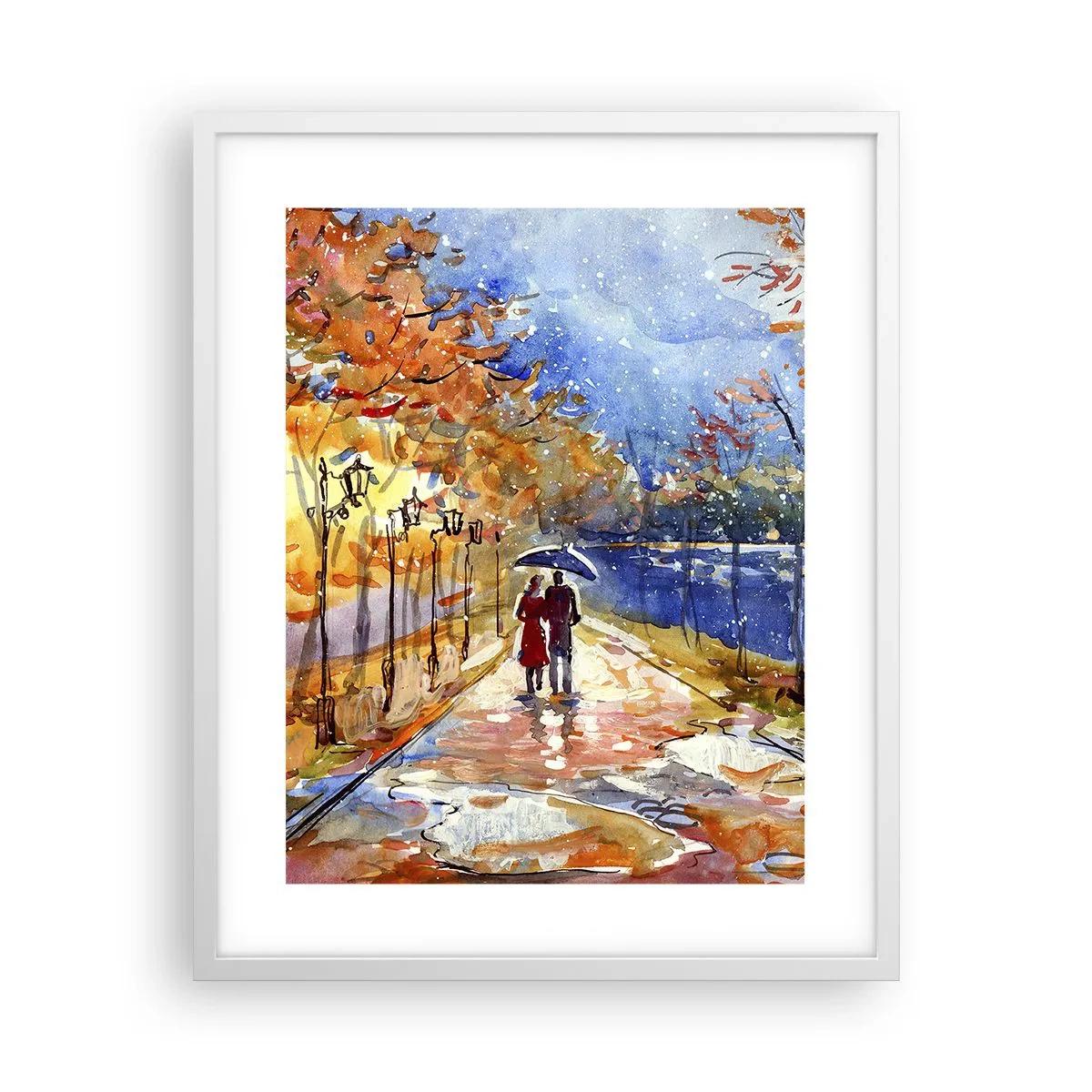 Plagát v bielom ráme - Spoločne k hranici času - 40x50 cm