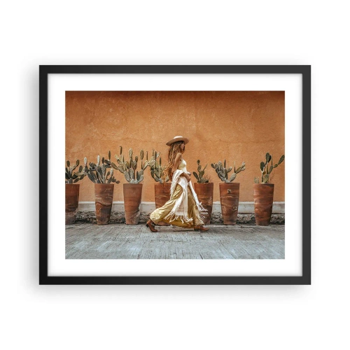 Plagát v čiernom ráme - V hippie štýle - 50x40 cm