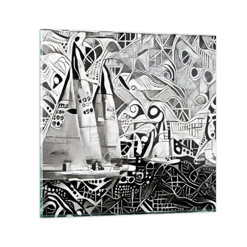 Obraz na skle - Medzi vlnami - 60x60 cm