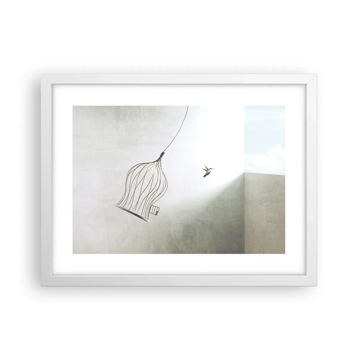 Plagát v bielom ráme - Vo svojom živle - 40x30 cm