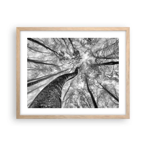 Plagát v ráme zo svetlého duba - Závod ku svetlu - 50x40 cm
