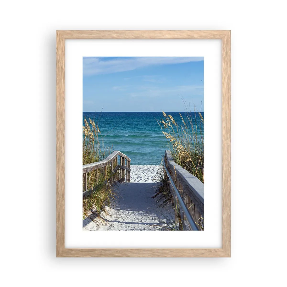 Plagát v ráme zo svetlého duba - Na slnku, vo vetre - 30x40 cm