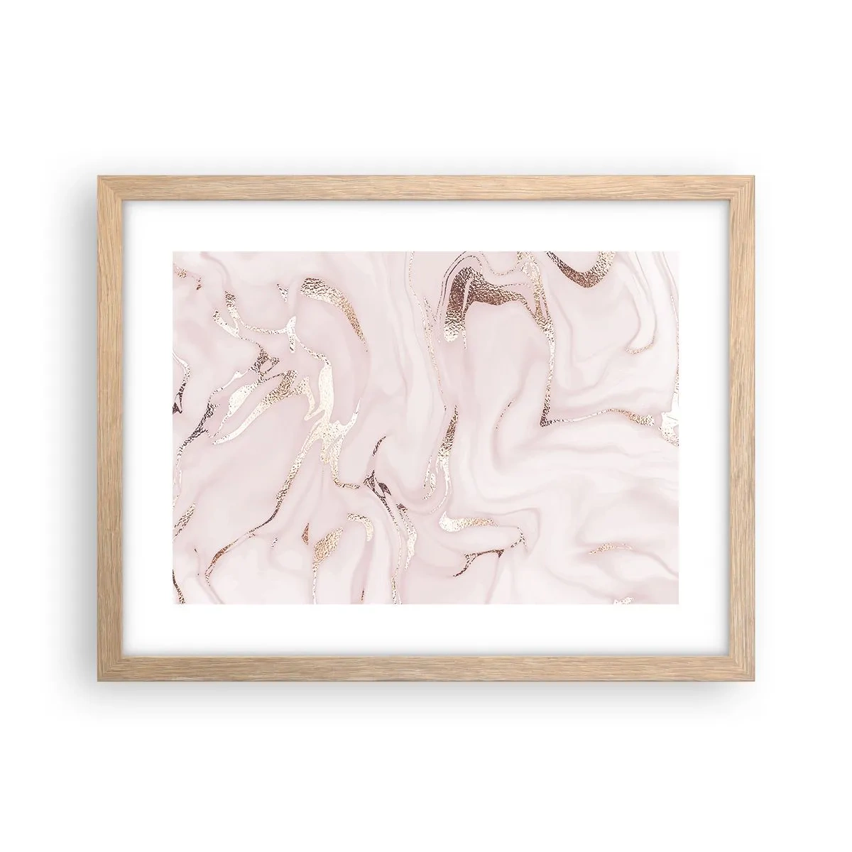 Plagát v ráme zo svetlého duba - V ružovom šialenstve - 40x30 cm