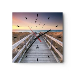 Nástenné hodiny - Priestor pre vzostupy - 30x30 cm