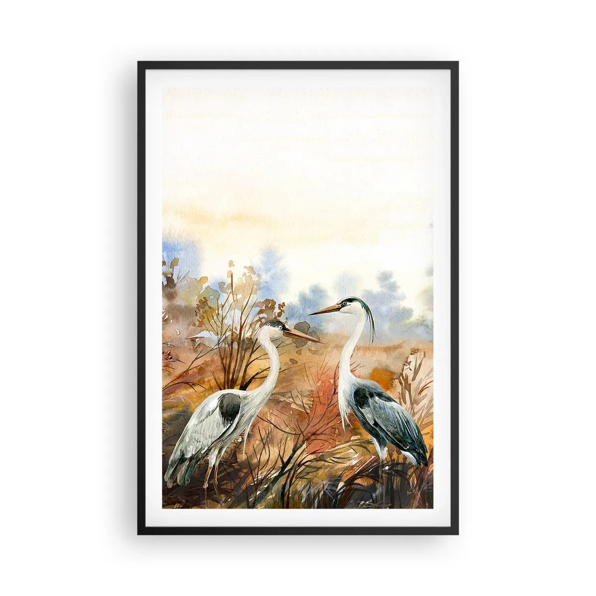 Plagát v čiernom ráme - Kam na jeseň? - 61x91 cm