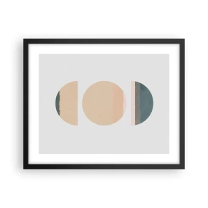 Plagát v čiernom ráme - Kruh za kruhom - 50x40 cm