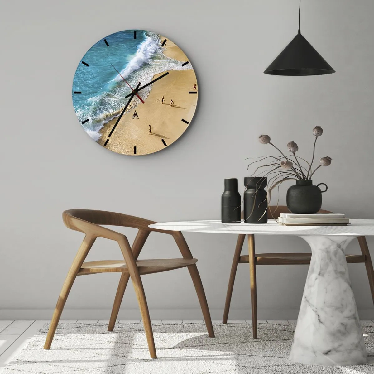 Nástenné hodiny - A potom slnko, pláž… - 40x40 cm