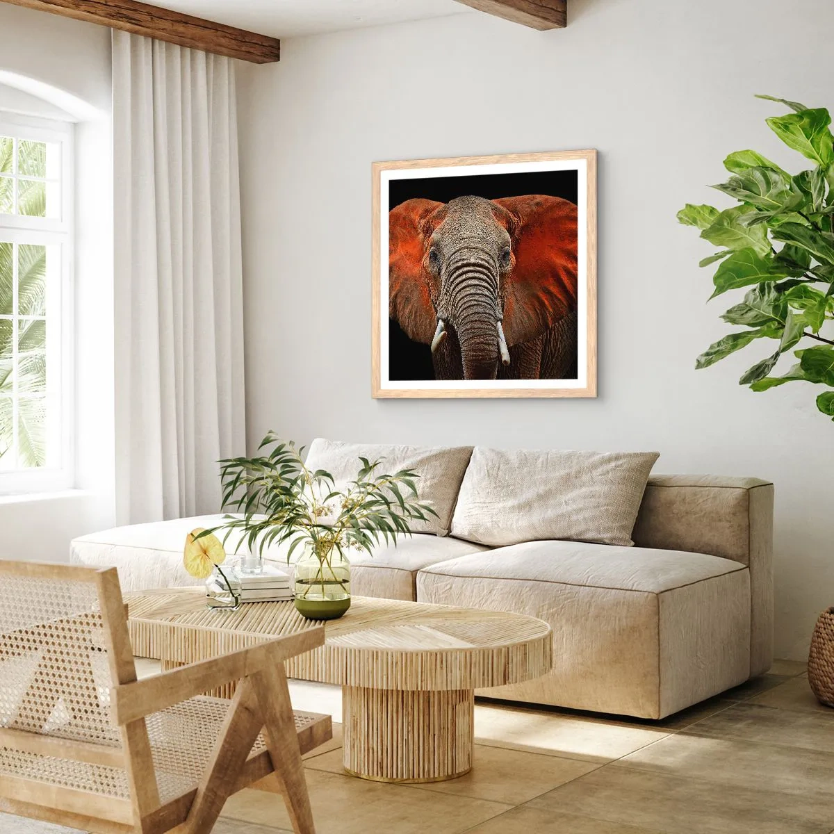 Plagát v ráme zo svetlého duba - Som divoký, a ty? - 60x60 cm