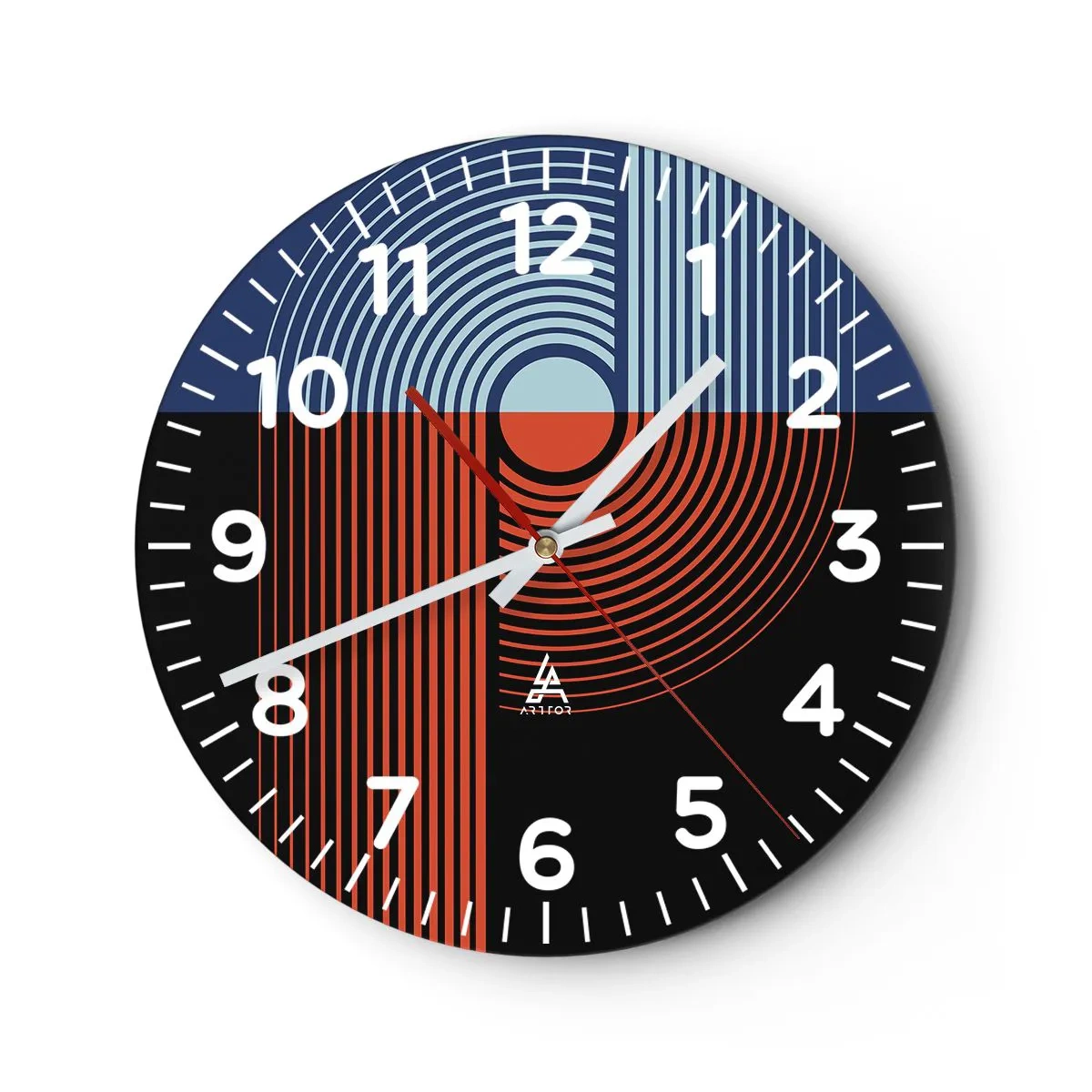 Nástenné hodiny - V geometrickom objatí - 40x40 cm