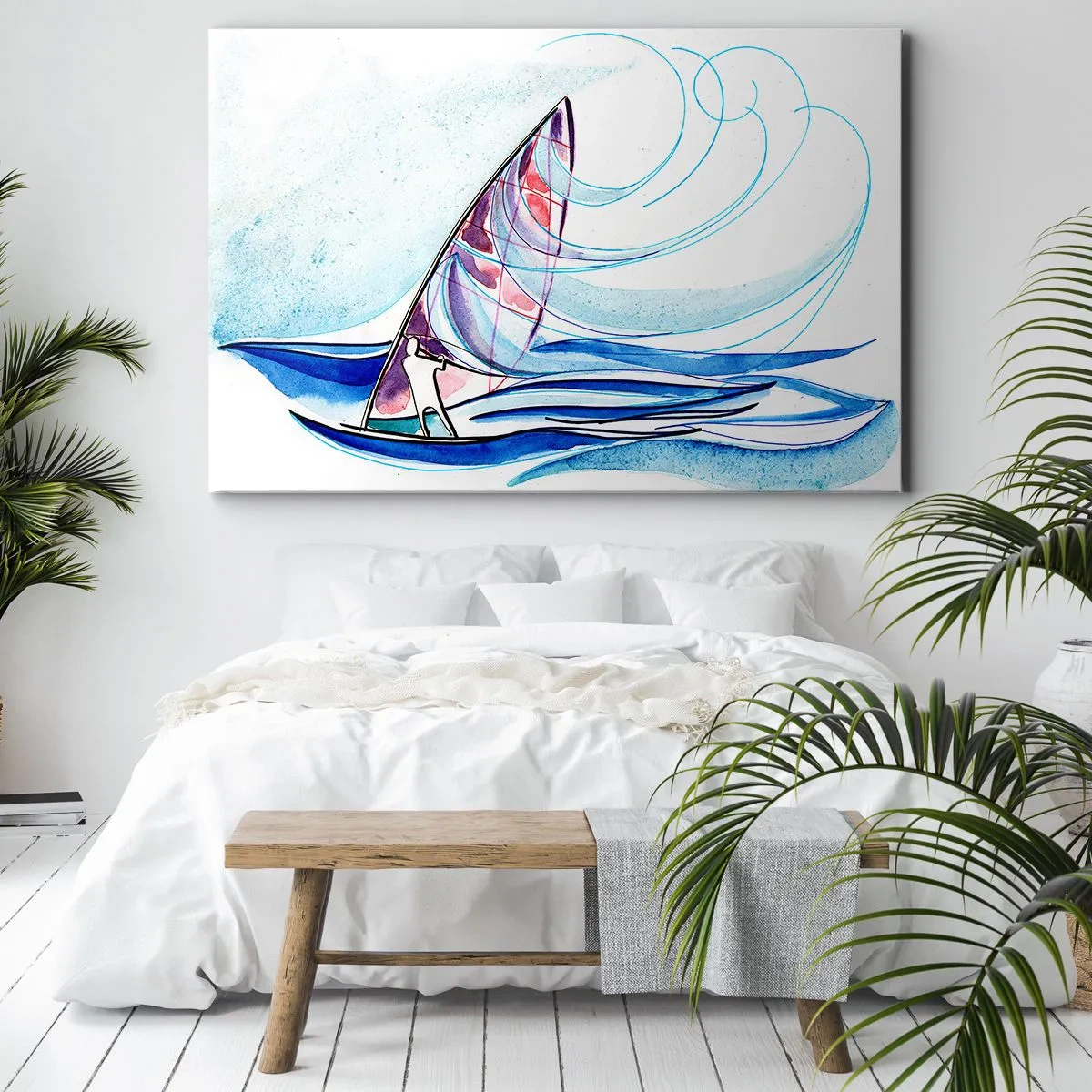Obraz na plátne - S vetrom v rytme vĺn - 100x70 cm