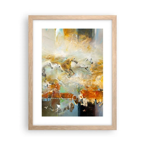 Plagát v ráme zo svetlého duba - Cvála svetlom - 30x40 cm