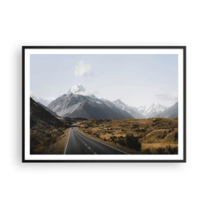 Plagát v čiernom ráme - Cesta do srdca hôr - 100x70 cm