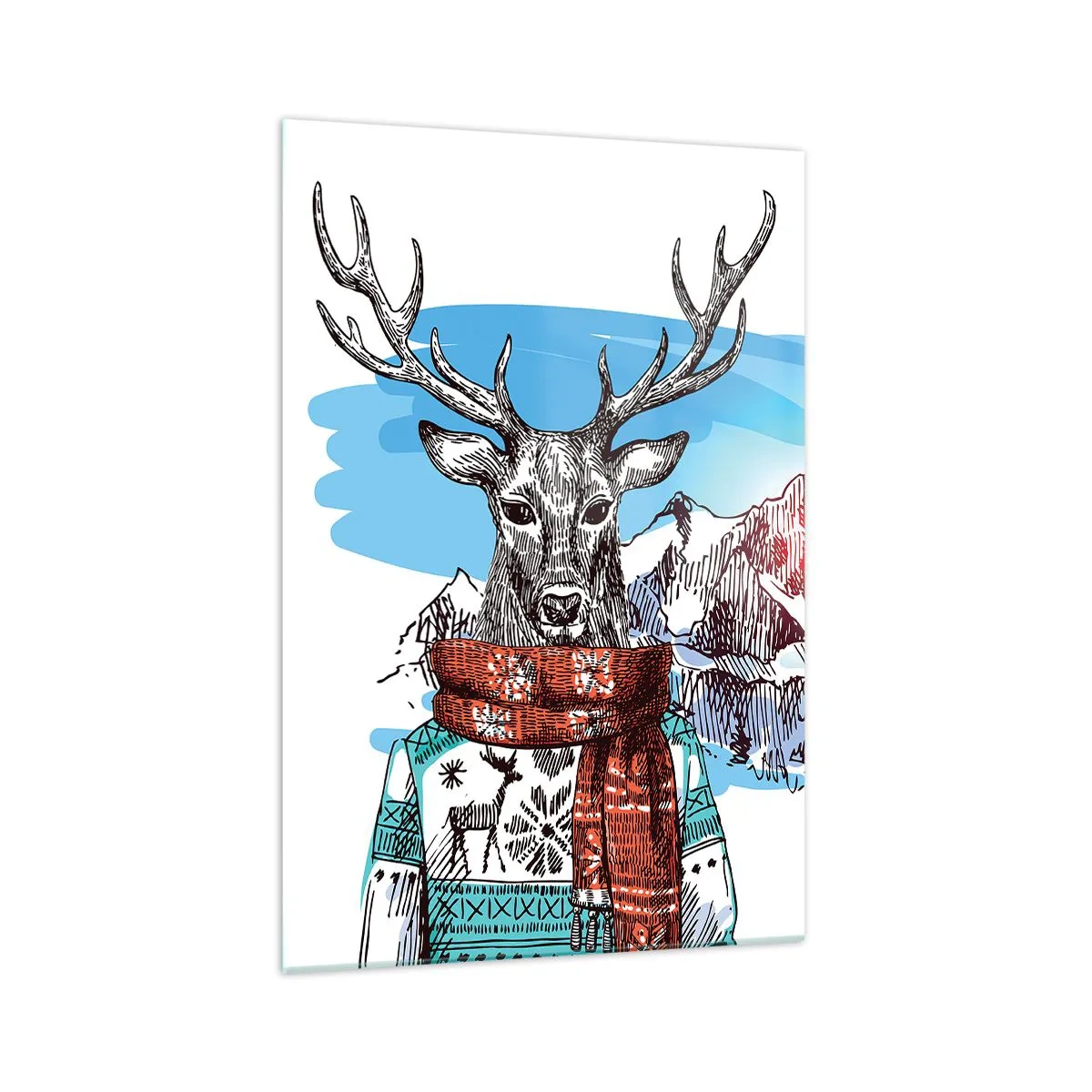 Obraz na skle - Ani jeleň nemrzne  - 70x100 cm