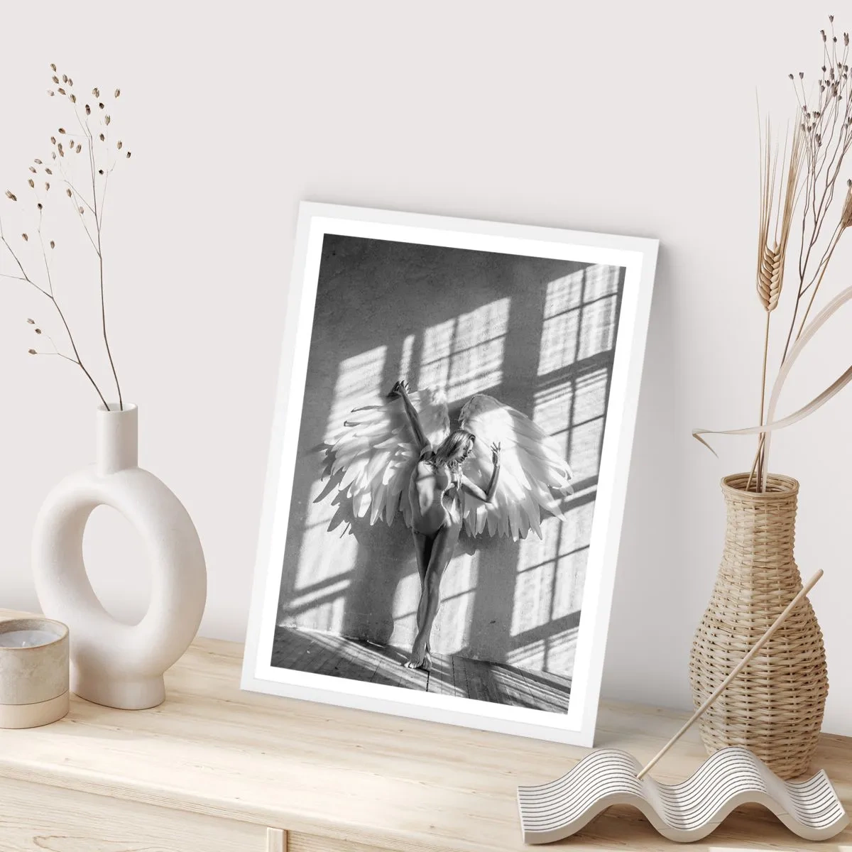 Plagát v bielom ráme - Priamo z neba - 50x70 cm