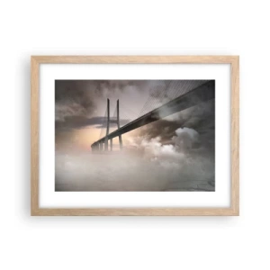 Plagát v ráme zo svetlého duba - Pri rieke, ktorá nie je - 40x30 cm