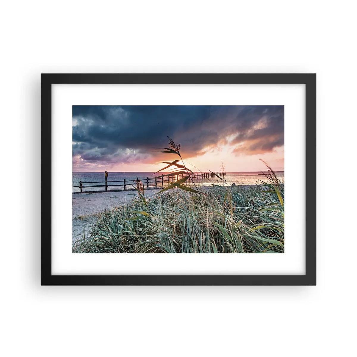 Plagát v čiernom ráme - Neodviate vetrom - 40x30 cm