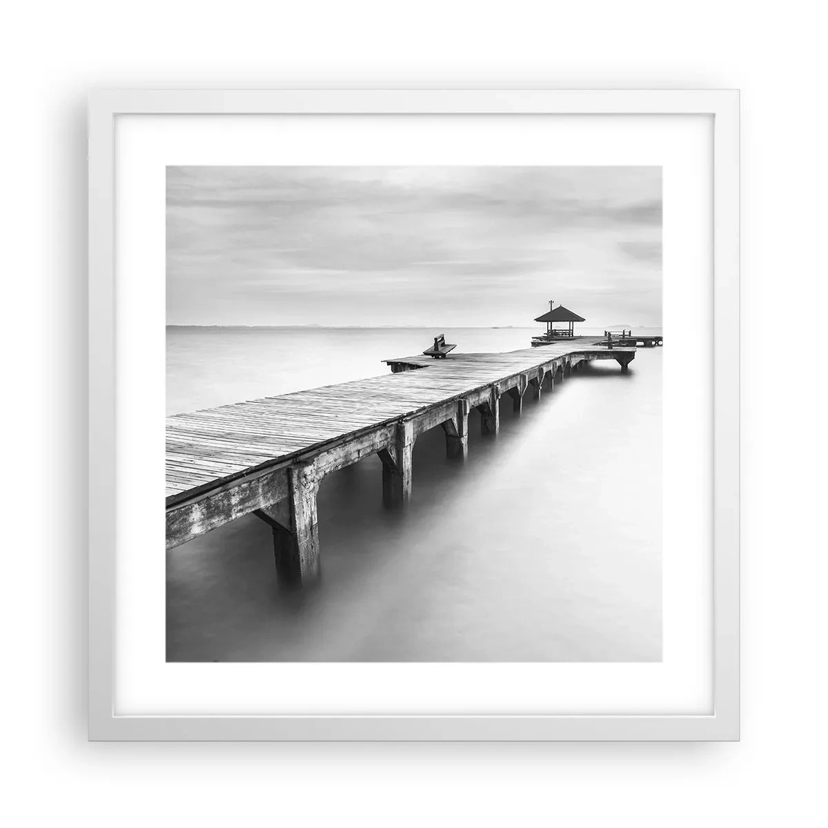 Plagát v bielom ráme - Ďaleko od nás - 40x40 cm