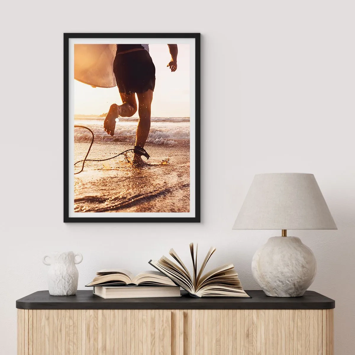 Plagát v čiernom ráme - V ústrety vlne - 70x100 cm