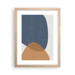 Plagát v ráme zo svetlého duba - Ovály a vplyvy - 30x40 cm