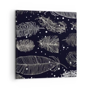 Obraz na plátne - Čipka s perím - 60x60 cm