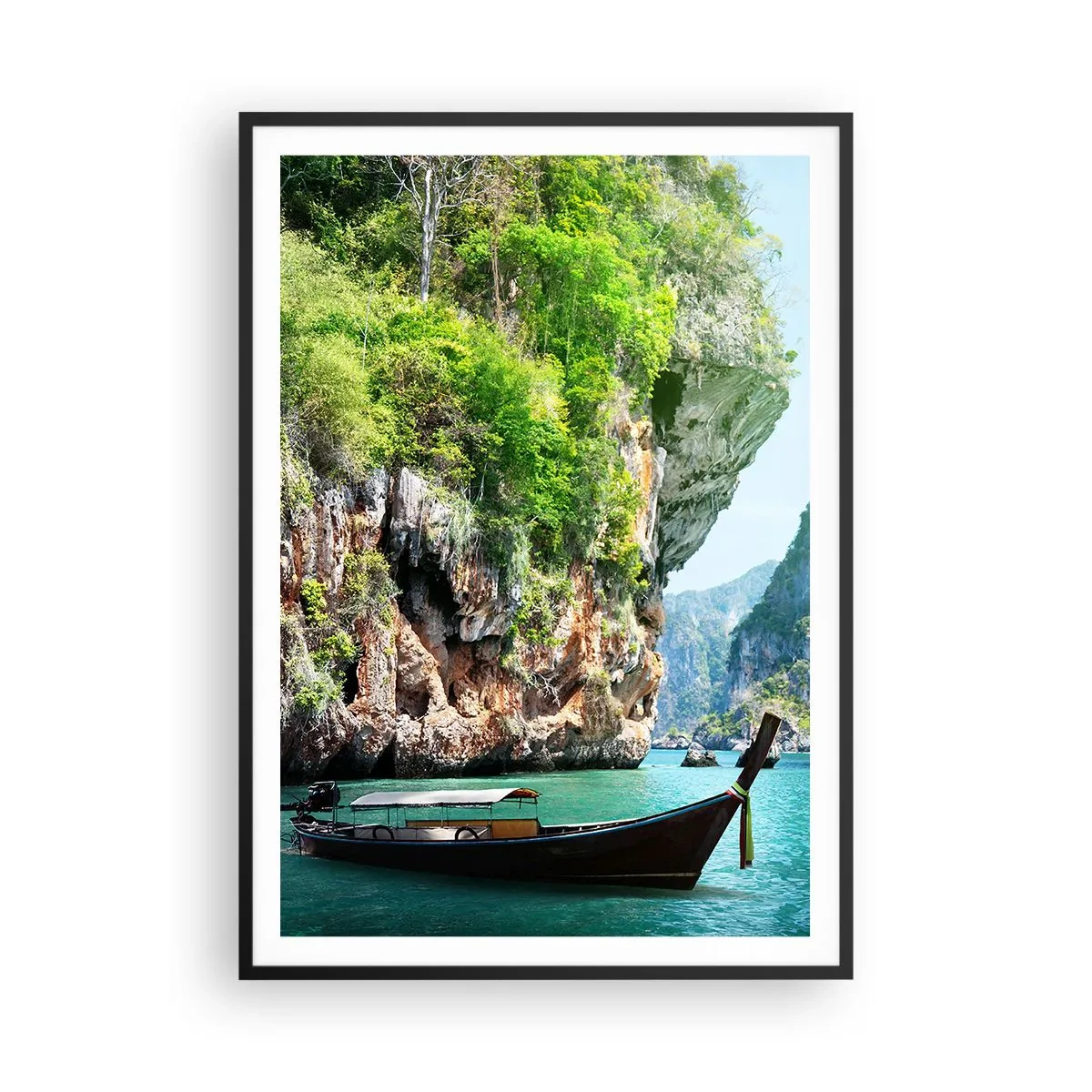 Plagát v čiernom ráme - Pozvánka na exotickú cestu - 70x100 cm