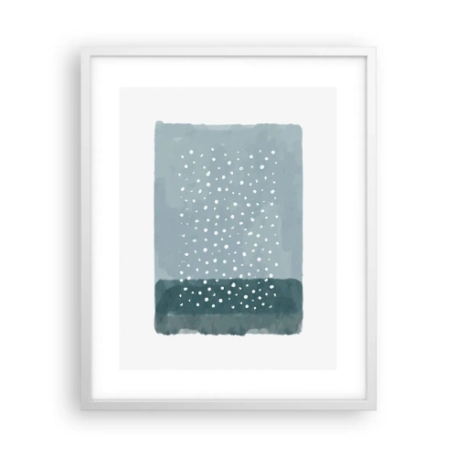 Plagát v bielom ráme - Pestované na modrej - 40x50 cm