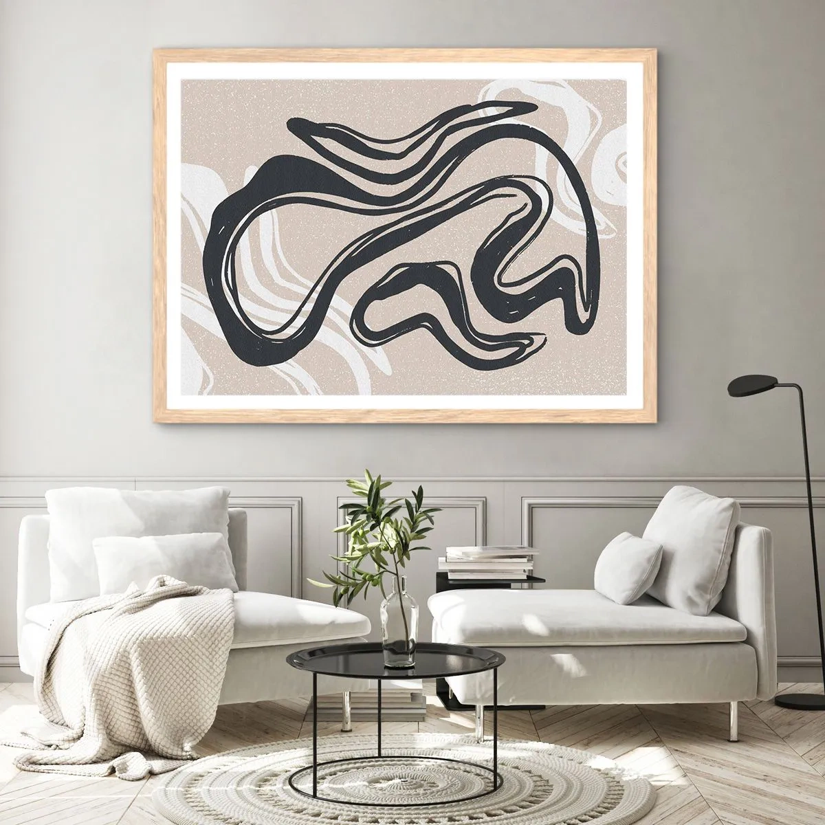 Plagát v ráme zo svetlého duba - Znásobená expresia - 40x30 cm