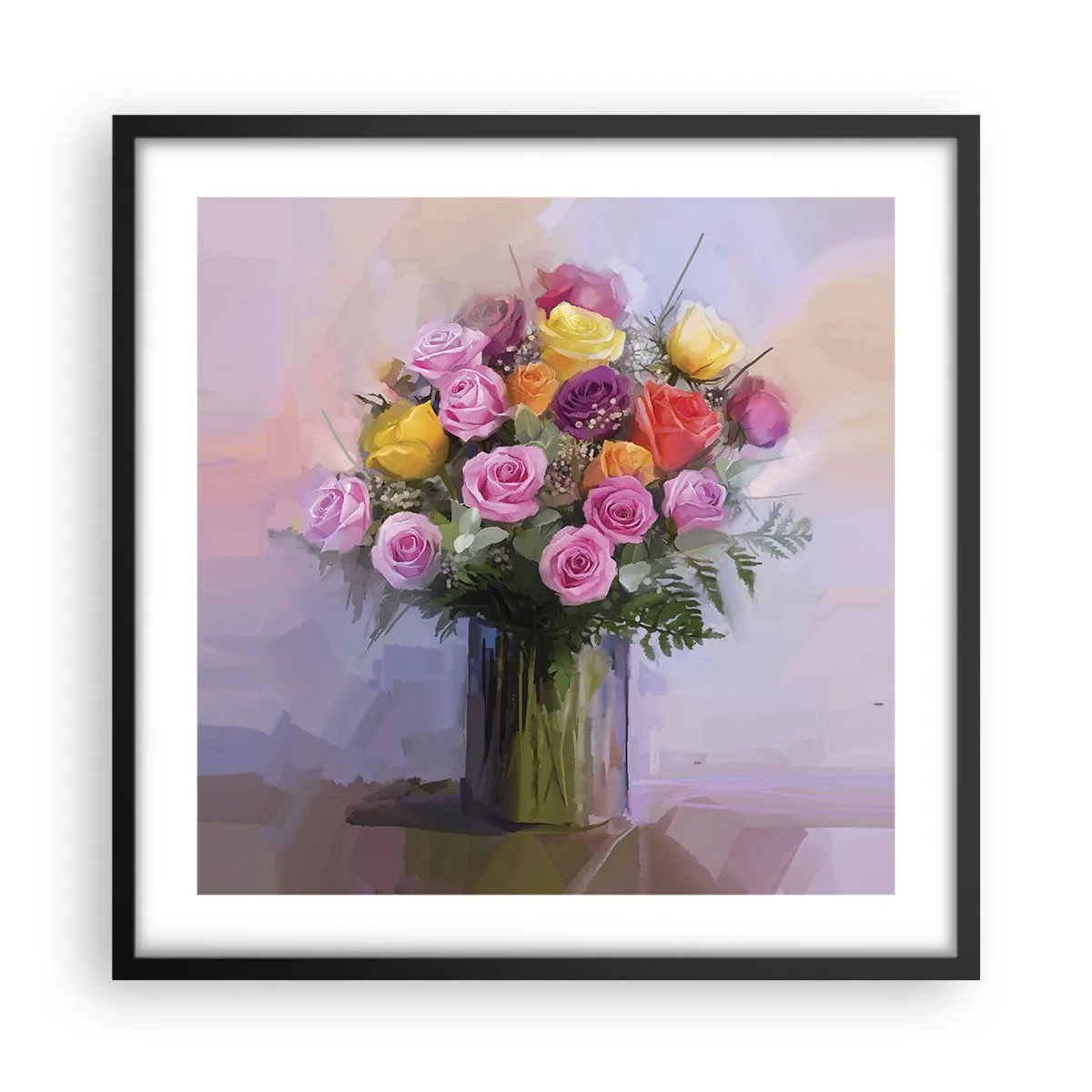 Plagát v čiernom ráme - Zachytená krása - 50x50 cm